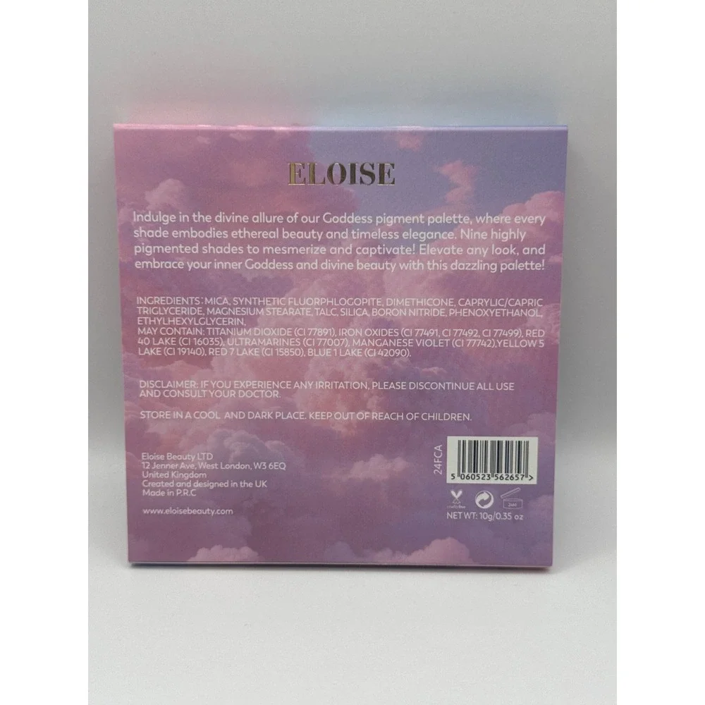 Eloise Beauty Goddess Pigment Palette 9 Shades Matte Shimmer‎ Glitter New